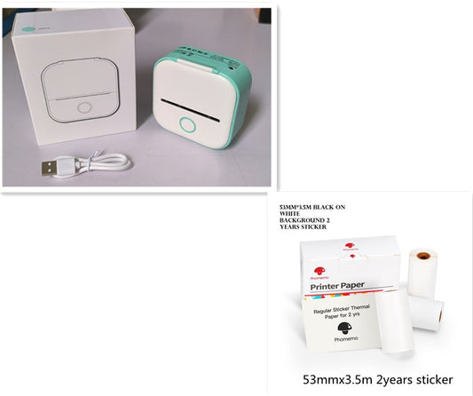 Mini Bluetooth Thermodrucker – Tragbarer Etiketten- & Fotodrucker für Zuhause & Büro KleinSelect