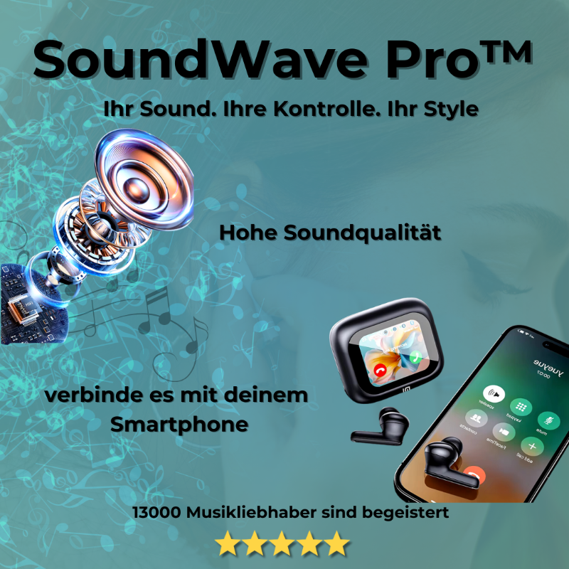 SoundWave Pro™-Kopfhörer mit Touchscreen-Case KleinSelect