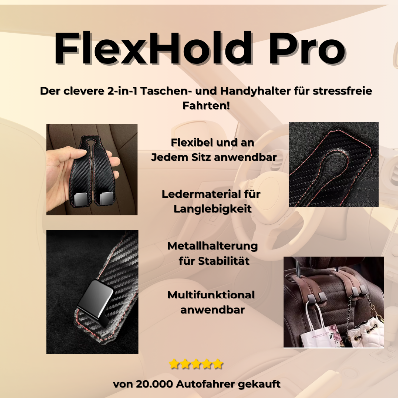 FlexHold Pro - Dein smarter Ordnungshelfer fürs Auto! KleinSelect
