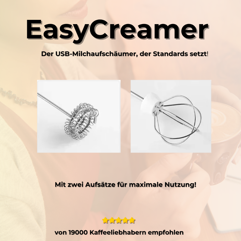 EasyCreamer – Der USB-Milchaufschäumer, der Standards setzt!