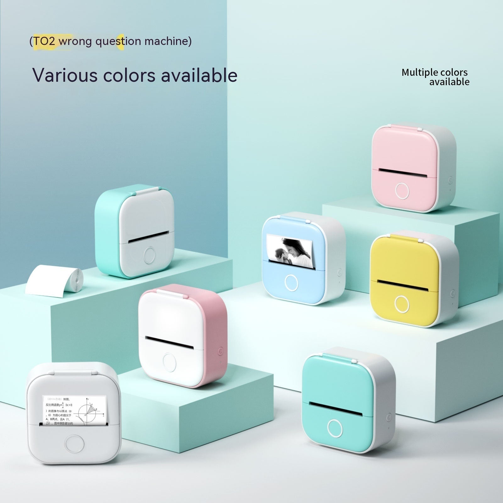 Tragbarer Mini-Thermo-Etiketten drucker Heimfoto drucker Student Falsche Frage Drucker Bluetooth Mini-Label Drucker Preis schild
