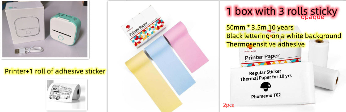 Mini Bluetooth Thermodrucker – Tragbarer Etiketten- & Fotodrucker für Zuhause & Büro