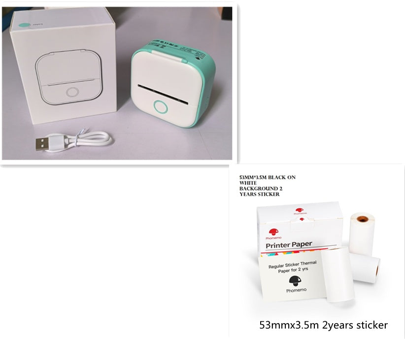 Tragbarer Mini-Thermo-Etiketten drucker Heimfoto drucker Student Falsche Frage Drucker Bluetooth Mini-Label Drucker Preis schild