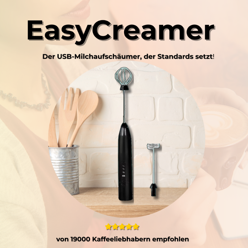 EasyCreamer – Der USB-Milchaufschäumer, der Standards setzt!