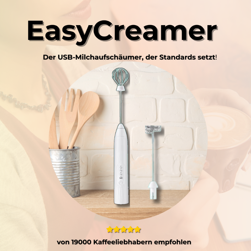 EasyCreamer – Der USB-Milchaufschäumer, der Standards setzt!