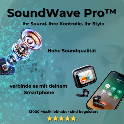 SoundWave Pro™-Kopfhörer mit Touchscreen-Case