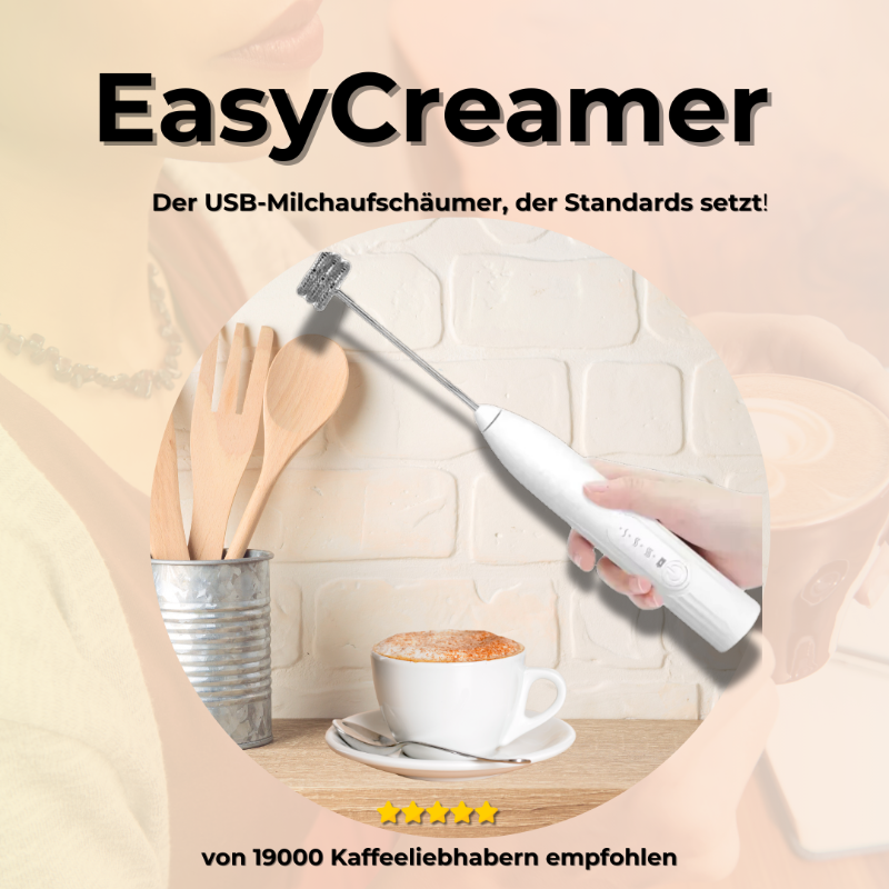 EasyCreamer – Der USB-Milchaufschäumer, der Standards setzt!