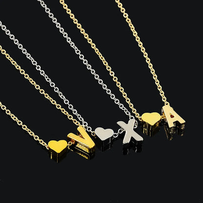 Delicate Elegance: Gold &amp; Silver Initial Necklace!