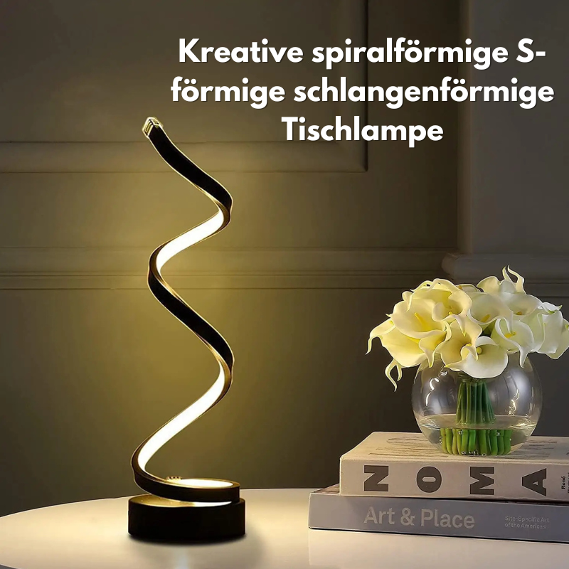 Spiralförmige LED Tischlampe – Dimmbar & Modern