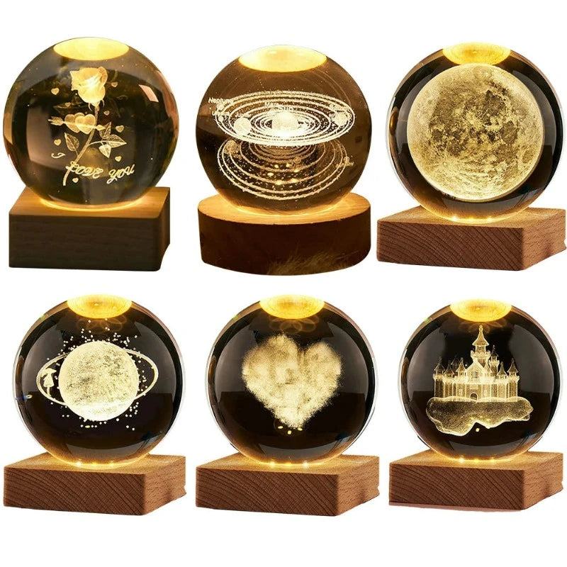 Unsere Kristallkugel Nachtlicht Tischlampe