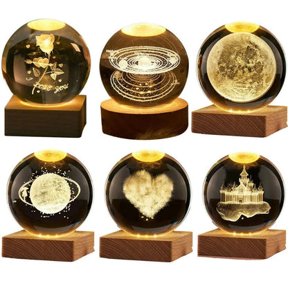 Unsere Kristallkugel Nachtlicht Tischlampe