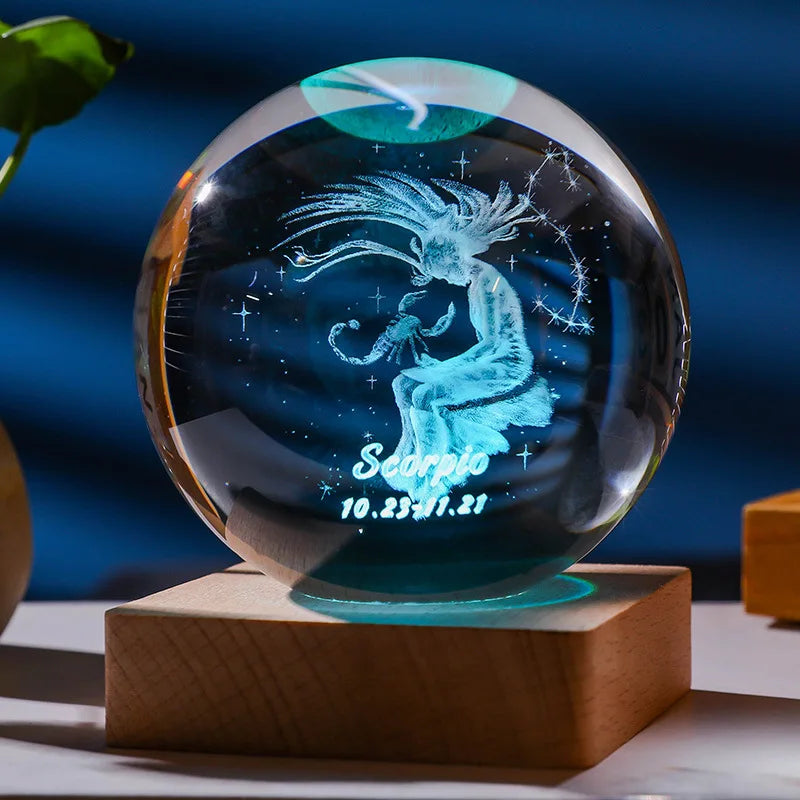 Unsere 3D Sternzeichen Kristallkugel
