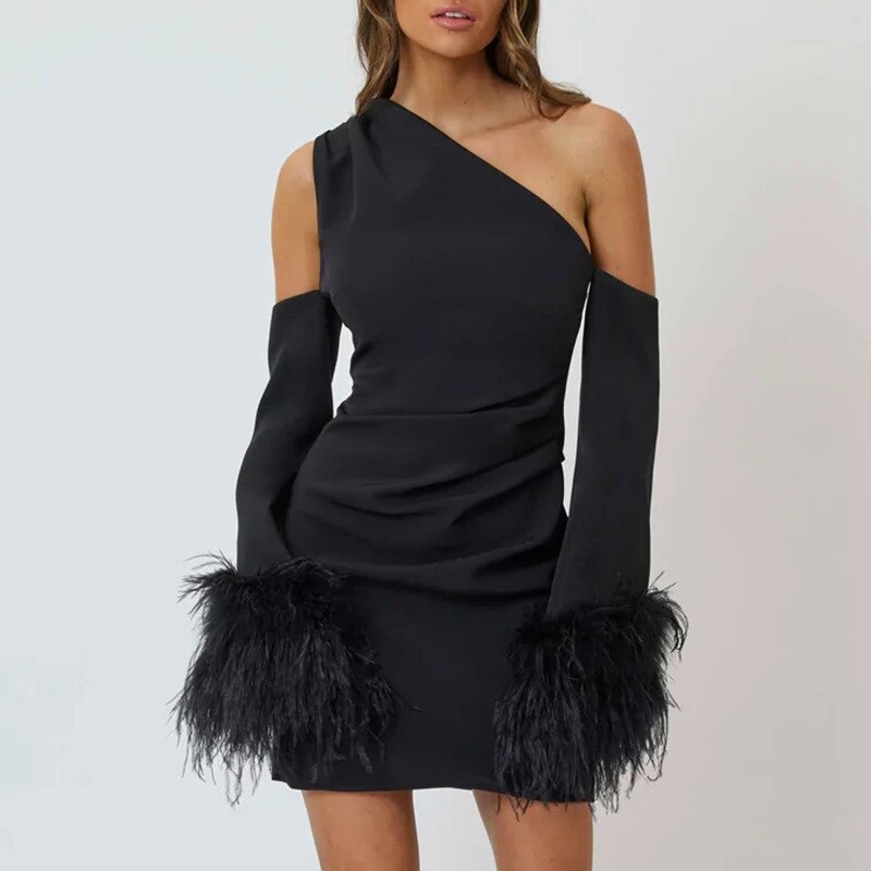Elegant off shoulder party dress