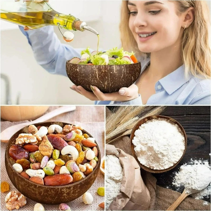Handgefertigte Kokosnussschalen für umweltbewusstes Tischgedeck!