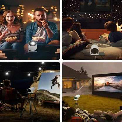 The mini projector with 4K resolution 