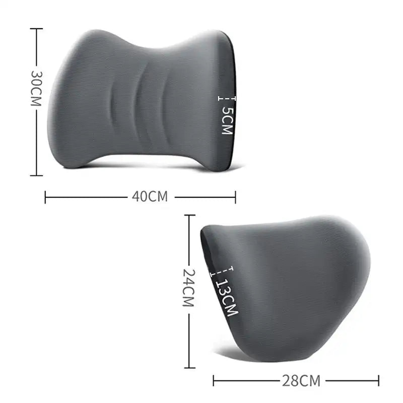 Our ergonomic pillow + lumbar pillow 
