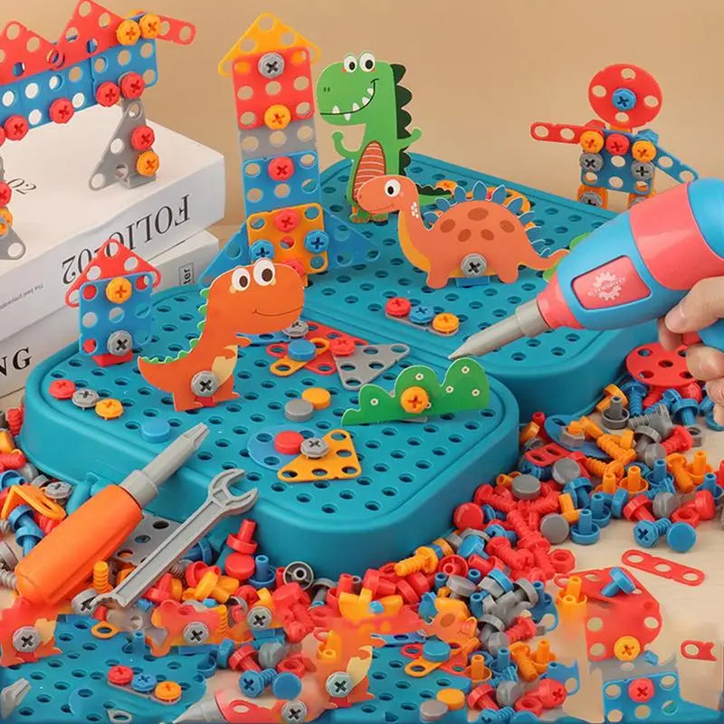Kreative Spielfreude für kleine Entdecker mit dem Bohrer-Puzzle Set!