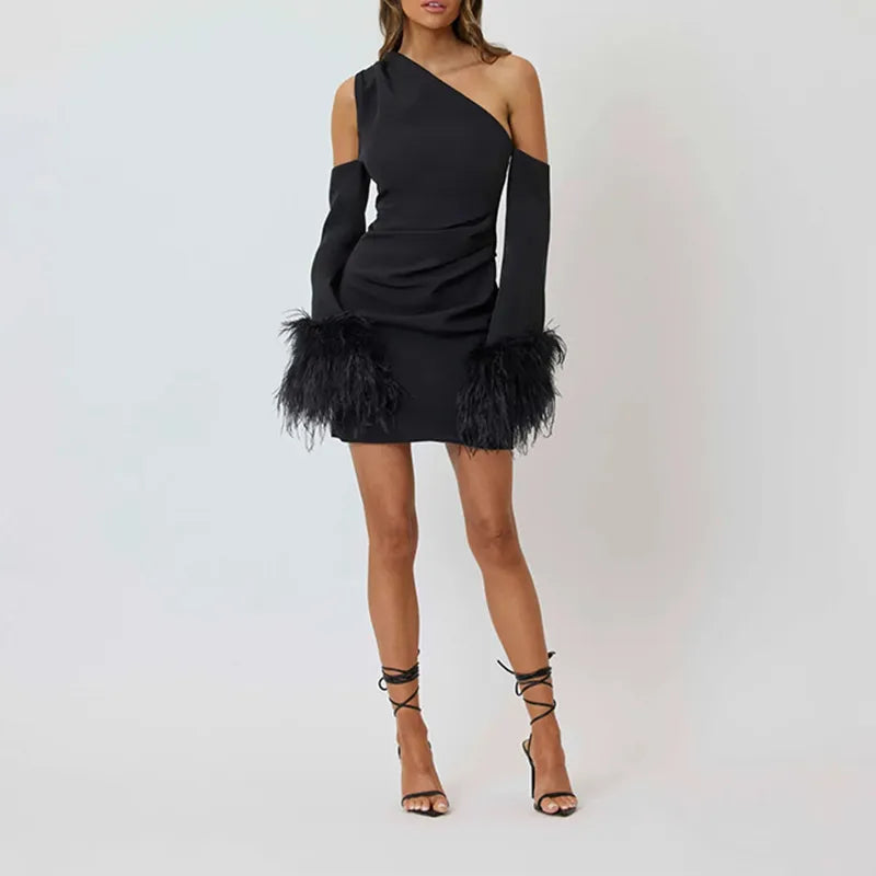 Elegant off shoulder party dress