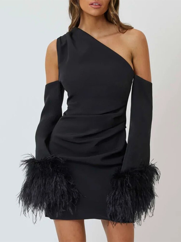 Elegant off shoulder party dress