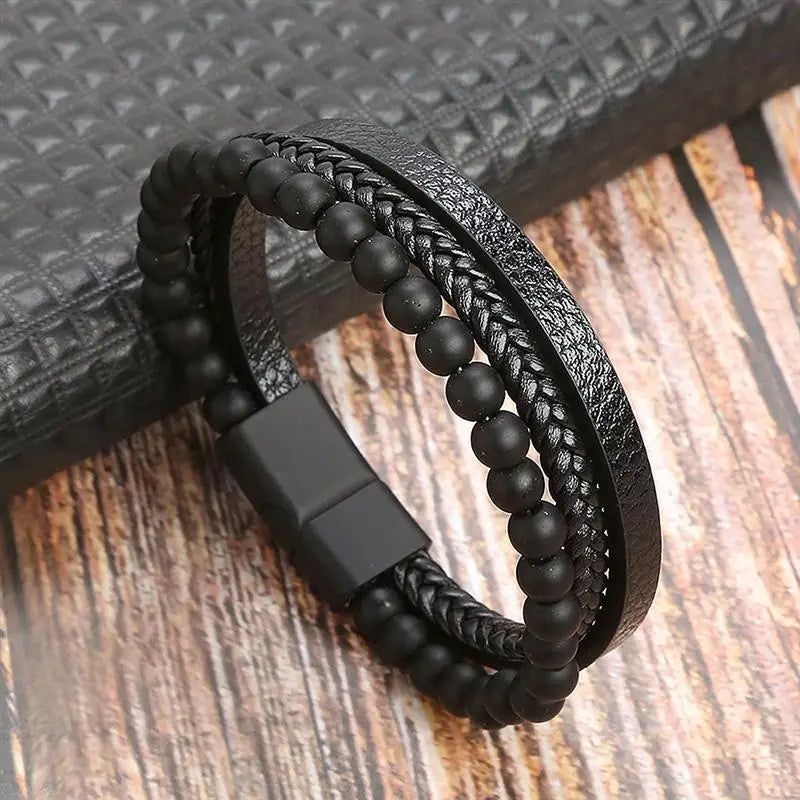 Das Handgeflochtene Lederarmband für Männer im neuen Stil
