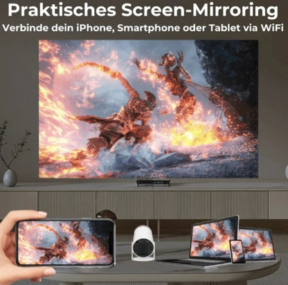 The mini projector with 4K resolution 