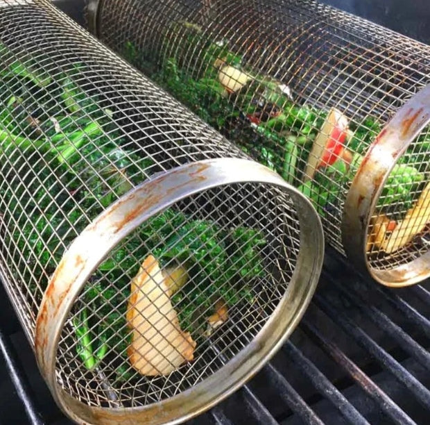 Our cylindrical grill basket