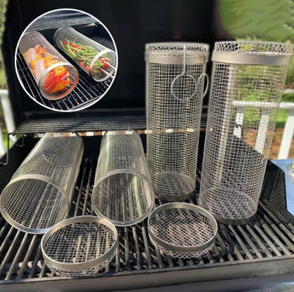 Our cylindrical grill basket