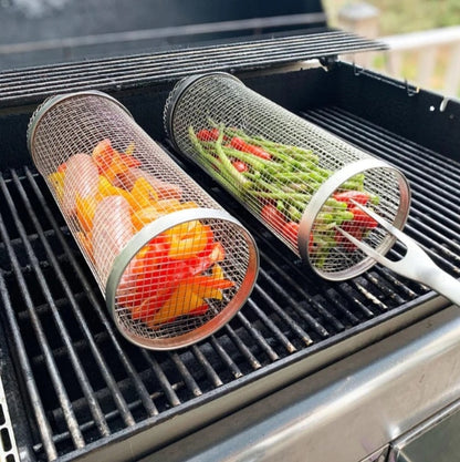 Our cylindrical grill basket