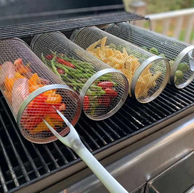 Our cylindrical grill basket