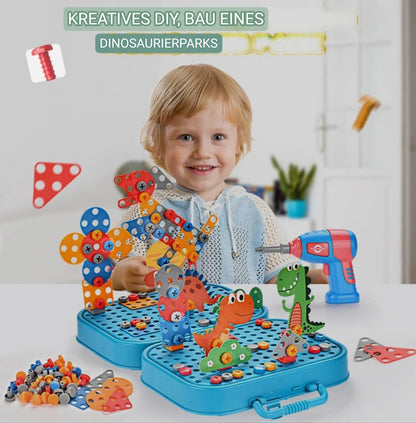Kreative Spielfreude für kleine Entdecker mit dem Bohrer-Puzzle Set!