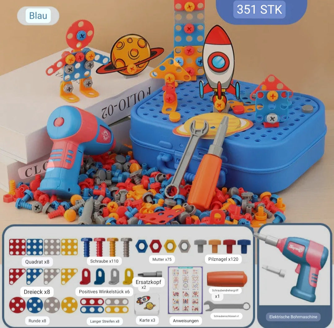 Kreative Spielfreude für kleine Entdecker mit dem Bohrer-Puzzle Set!