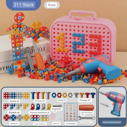 Kreative Spielfreude für kleine Entdecker mit dem Bohrer-Puzzle Set!