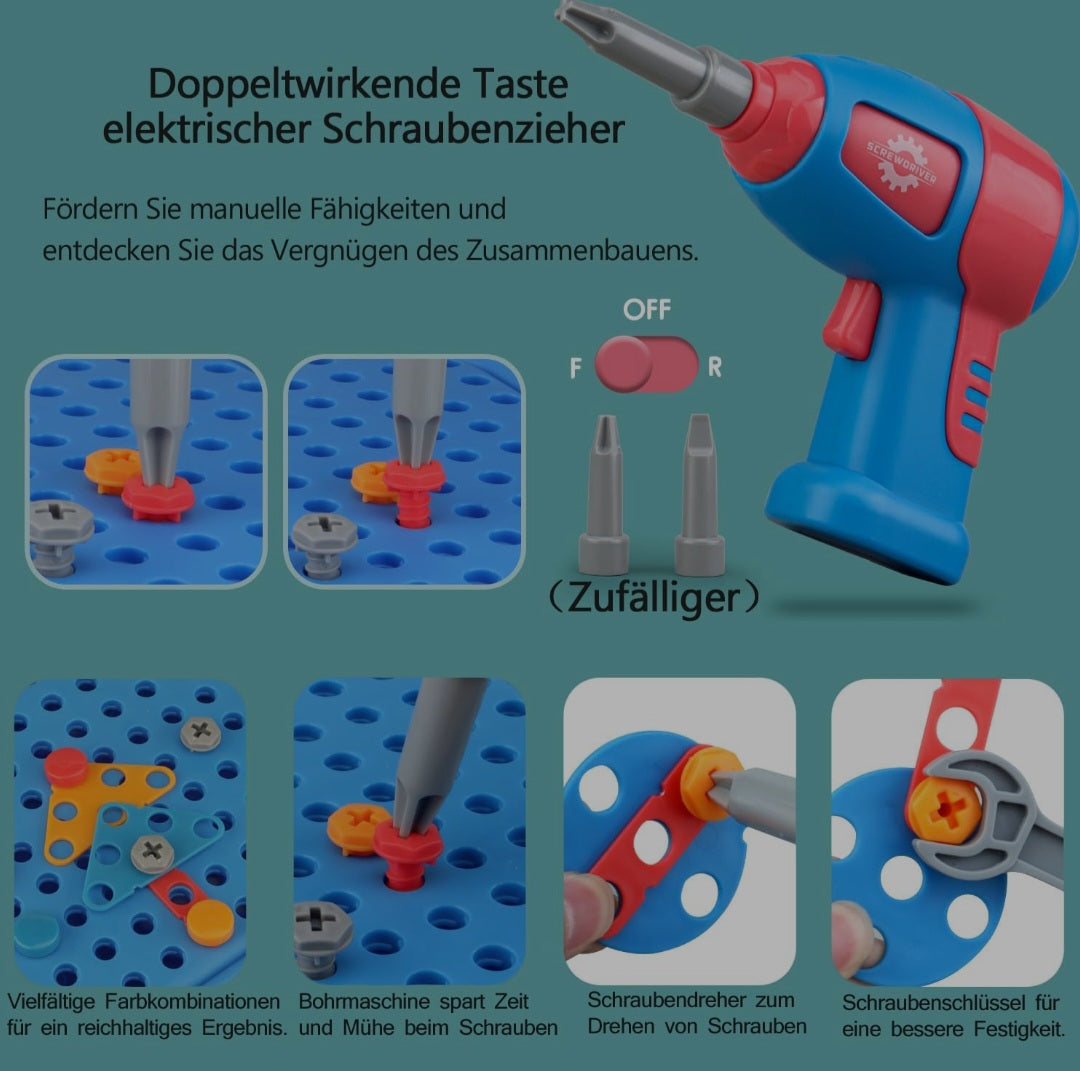 Kreative Spielfreude für kleine Entdecker mit dem Bohrer-Puzzle Set!