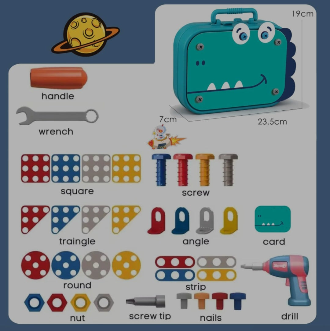 Kreative Spielfreude für kleine Entdecker mit dem Bohrer-Puzzle Set!
