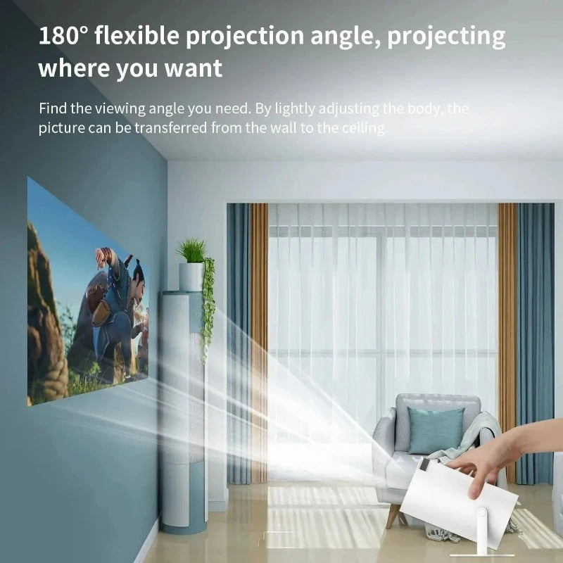 The mini projector with 4K resolution 