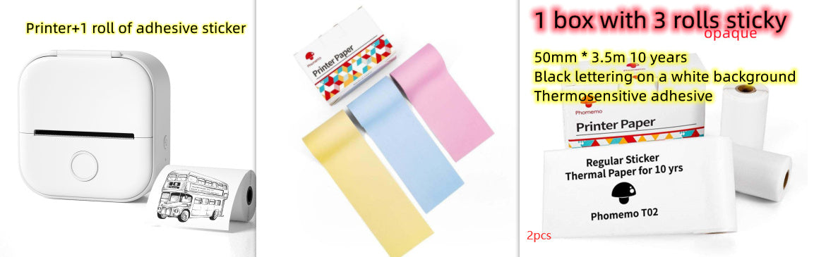 Mini Bluetooth Thermodrucker – Tragbarer Etiketten- & Fotodrucker für Zuhause & Büro