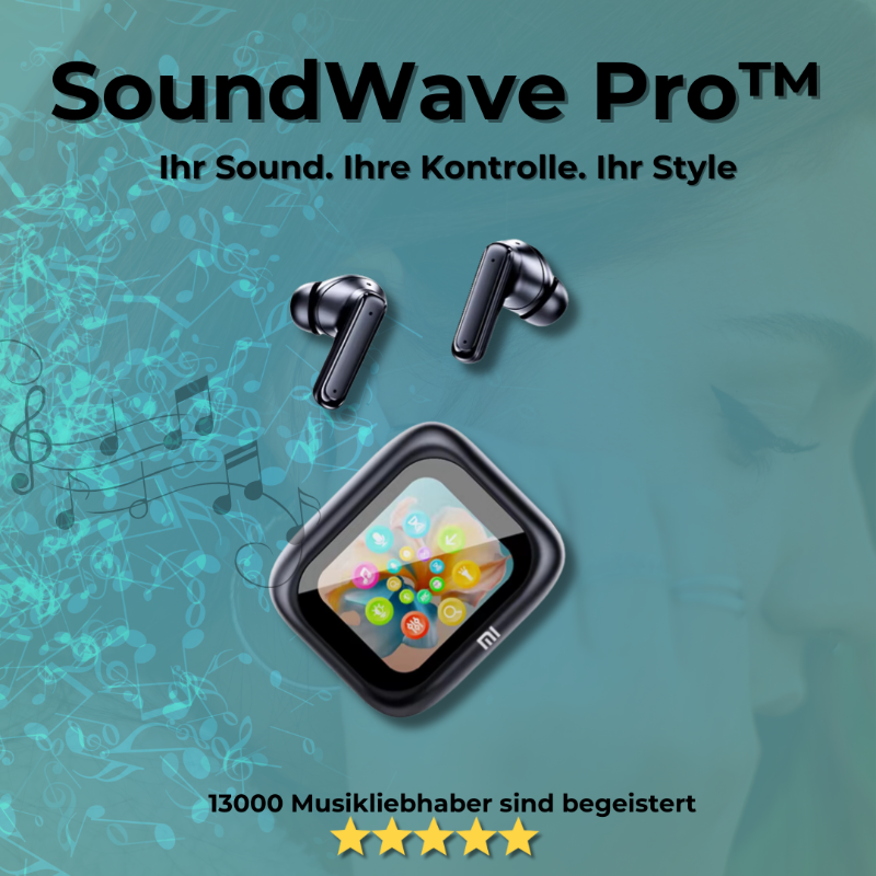 SoundWave Pro™-Kopfhörer mit Touchscreen-Case