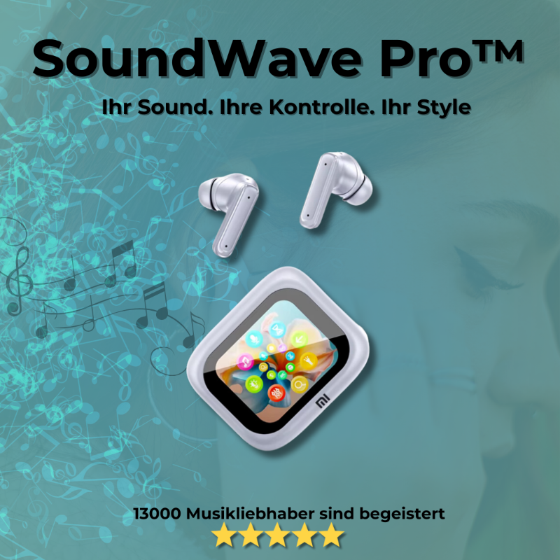 SoundWave Pro™-Kopfhörer mit Touchscreen-Case