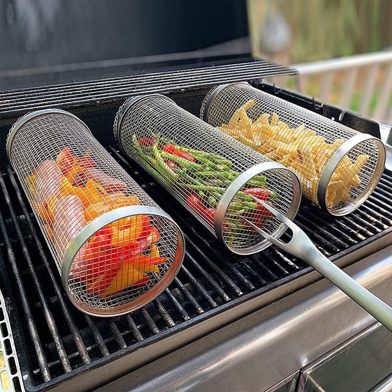 Our cylindrical grill basket