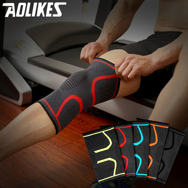 Fitness compression knee pad
