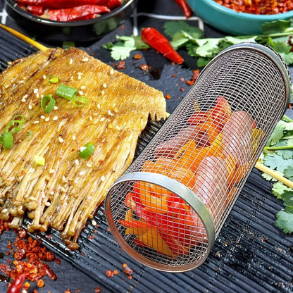Our cylindrical grill basket