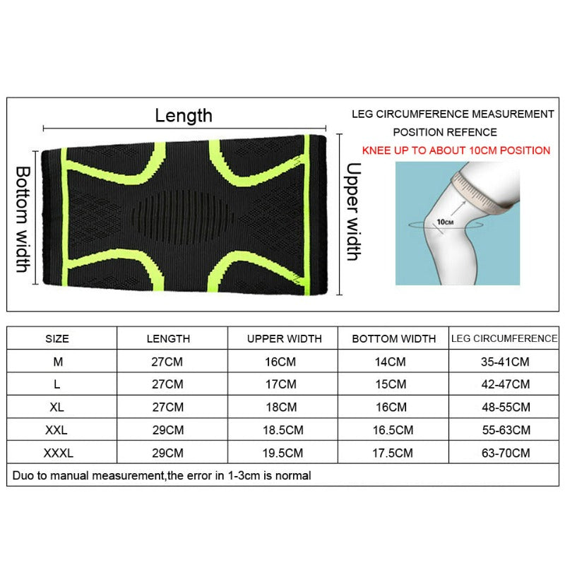 Fitness compression knee pad